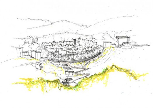 Étude morphologique de la ville de Vence © Stephania Guidici – Caterina Politi, École de Chaillot