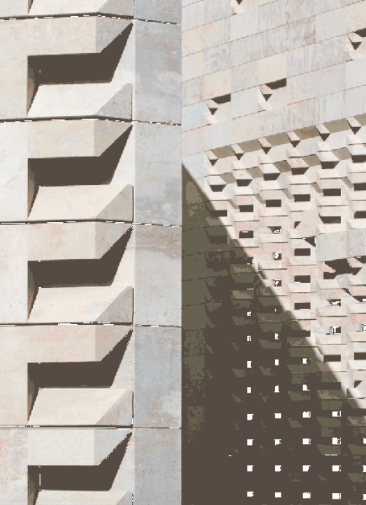 Détail de la façade du nouveau Parlement de Malte, Renzo Piano Building Workshop, 2009-2015 © Michel Denancé