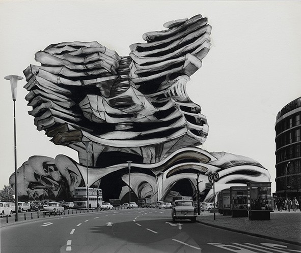 Engelbert Kremser, Europa-Center, Fotomontage, 1969 © Engelbert Kremser/Berlinische Galerie, Repro: Markus Hawlik