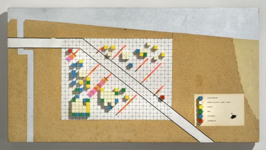 Cedric Price. Generator: Site model with key to cubes function, between 1976 and 1979. Cedric Price Fonds © CCA