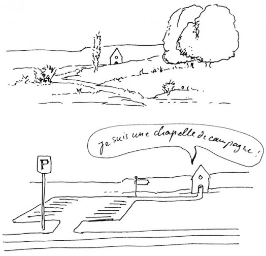 Zeichnung von Lucius Burckhardt / Drawing by Lucius Burckhardt